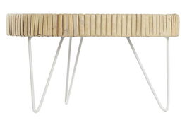 DKD Home Decor Bandeja Decoración Shabby Country Floral Natural Multicolor MDF y Metal 26 x 26 x 14.5 cm