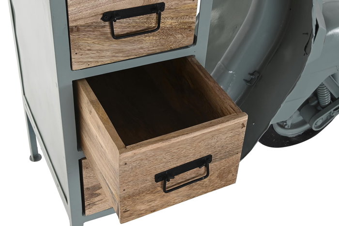 Cajonera Loft DKD Home Decor Verde Menta Marron 67 x 105 x 100 cm