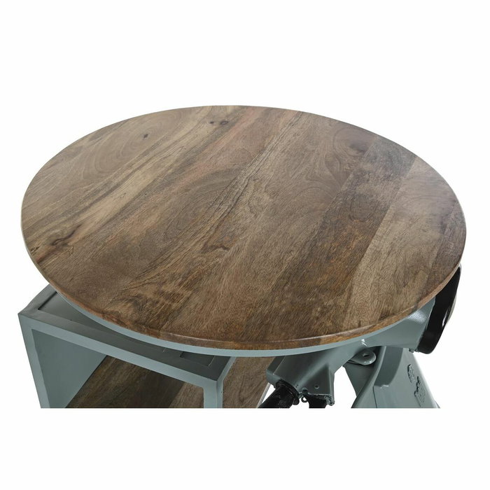 DKD Home Decor Mesa de Hierro y Mango con Detalles de Moto Desgastado