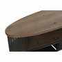 DKD Home Decor Mueble TV Abeto y Metal Negro 150x39x58 cm