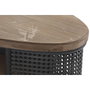 DKD Home Decor Mueble TV Abeto y Metal Negro 150x39x58 cm