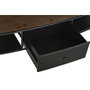DKD Home Decor Mueble TV Abeto y Metal Negro 150x39x58 cm