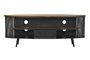 DKD Home Decor Mueble TV Loft Negro Marron Abeto Metal 150 x 58 x 39 cm