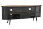 DKD Home Decor Mueble TV Loft Negro Marron Abeto Metal 150 x 58 x 39 cm