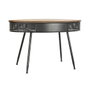 DKD Home Decor Consola Loft Negro Marron Abeto Metal 65 x 77 x 120 cm