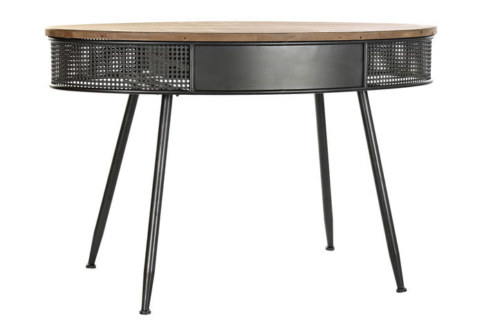 DKD Home Decor Consola Loft Negro Marron Abeto Metal 65 x 77 x 120 cm