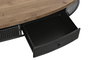 DKD Home Decor Mesa Centro Loft Negro Marron Metal Abeto 120 x 58 x 42 cm 2 Cajones