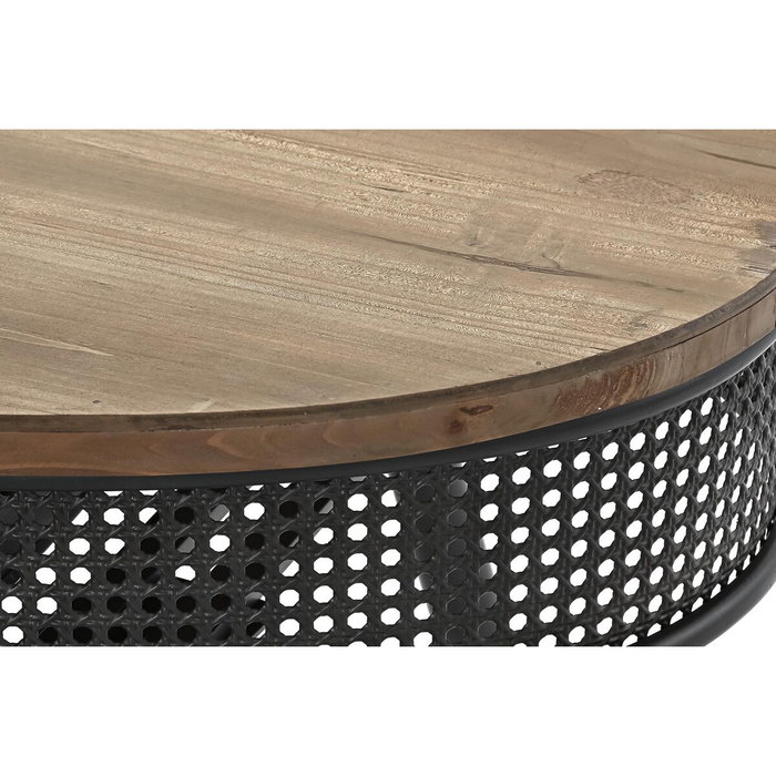 DKD Home Decor Mesa Centro Loft Negro Marron Metal Abeto 120 x 58 x 42 cm 2 Cajones DKD Home Decor Mesa Centro Loft Negro Marron Metal Abeto 120 x 58 x 42 cm 2 Cajones