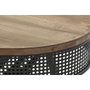 DKD Home Decor Mesa Centro Loft Negro Marron Metal Abeto 120 x 58 x 42 cm 2 Cajones