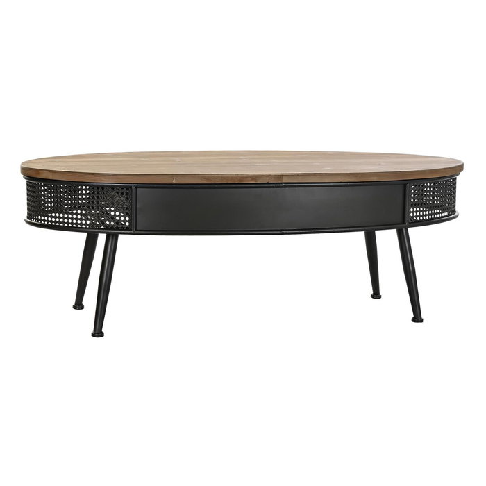 DKD Home Decor Mesa Centro Loft Negro Marron Metal Abeto 120 x 58 x 42 cm 2 Cajones DKD Home Decor Mesa Centro Loft Negro Marron Metal Abeto 120 x 58 x 42 cm 2 Cajones