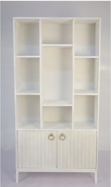DKD Home Decor Estantería de Mango y Metal Blanco 90x40x180