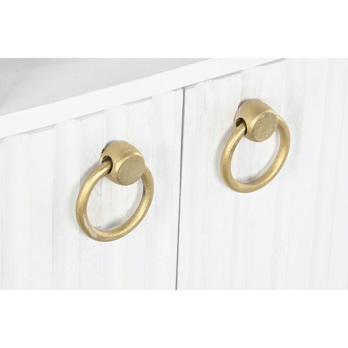 DKD Home Decor Estantería de Mango y Metal Blanco 90x40x180