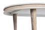 DKD Home Decor Mesa de Comedor Mango 180x90x76 Rombo Blanco y Dorado