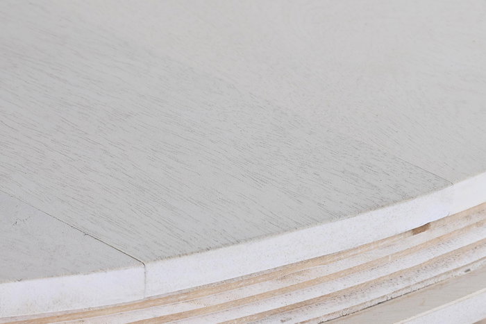 DKD Home Decor Mesa de Comedor Mango 180x90x76 Rombo Blanco y Dorado