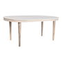 Mesa de Comedor DKD Home Decor Blanco Dorado Latón Madera de mango 180 x 90 x 76 cm