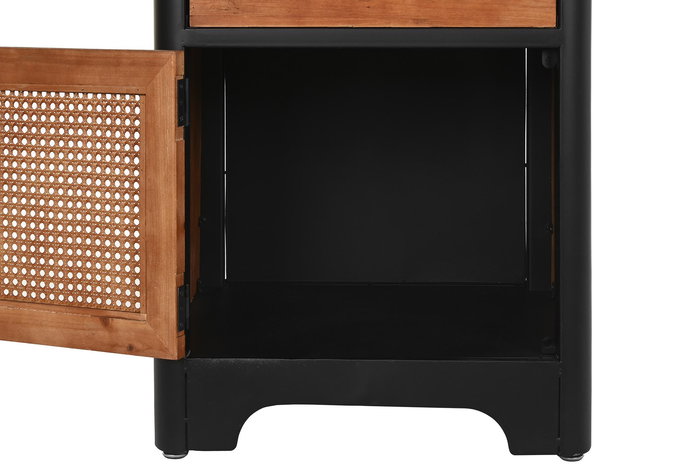 DKD Home Decor Mesita de Noche Loft Marron Oscuro Gris Oscuro Abeto Metal 40 x 62 x 48 cm DKD Home Decor Mesita de Noche Loft Marron Oscuro Gris Oscuro Abeto Metal 40 x 62 x 48 cm