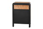 DKD Home Decor Mesita de Noche Loft Marron Oscuro Gris Oscuro Abeto Metal 40 x 62 x 48 cm