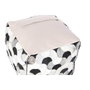 DKD Home Decor Puff de Piel y Poliéster con Diseño de Rombos Marrón