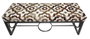 DKD Home Decor Descalzadora de Piel y Acero con Rombo Blanco