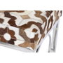 DKD Home Decor Descalzadora de Piel y Acero con Rombo Blanco
