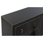 DKD Home Decor Mueble TV Masako Oriental Negro Dorado