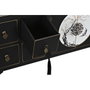DKD Home Decor Mueble TV Masako Oriental Negro Dorado