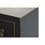 DKD Home Decor Mueble TV Masako Oriental Negro Dorado