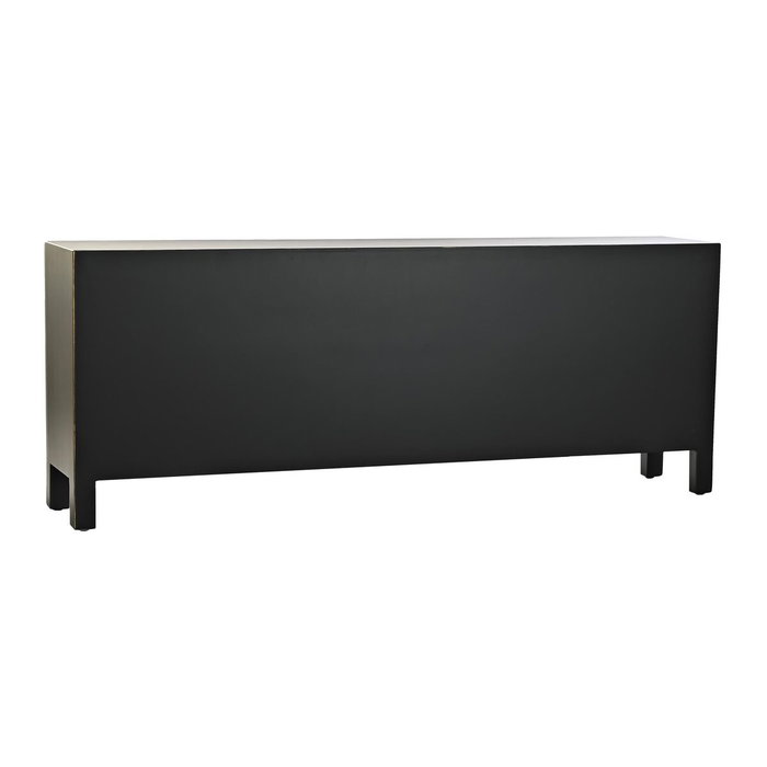 DKD Home Decor Mueble TV Masako Oriental Negro Dorado