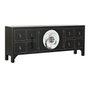 DKD Home Decor Mueble TV Masako Oriental Negro Dorado