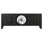 DKD Home Decor Mueble TV Masako Oriental Negro Dorado