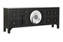 DKD Home Decor Mueble TV Masako Oriental Negro Dorado