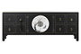 DKD Home Decor Mueble TV Masako Oriental Negro Dorado