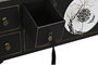 DKD Home Decor Mueble TV Masako Oriental Negro Dorado