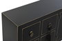 DKD Home Decor Mueble TV Masako Oriental Negro Dorado