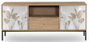 DKD Home Decor Mueble TV Hoja de Mango y Metal Blanco