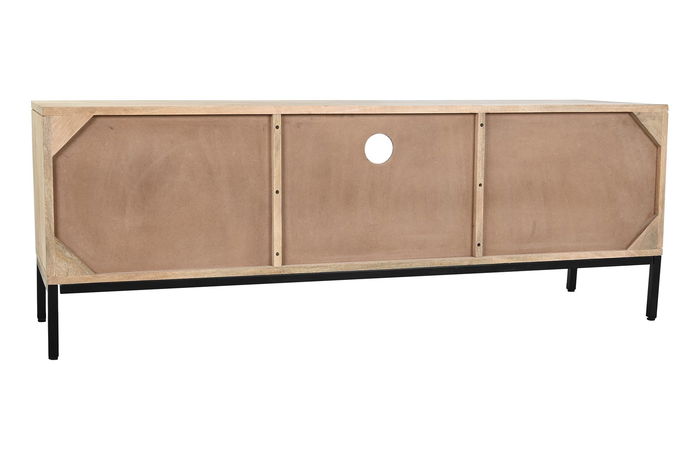 DKD Home Decor Mueble TV Tropical Blanco Natural 50 x 140 x 40 cm