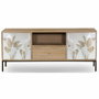 DKD Home Decor Mueble TV Hoja de Mango y Metal Blanco