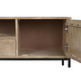 DKD Home Decor Mueble TV Hoja de Mango y Metal Blanco