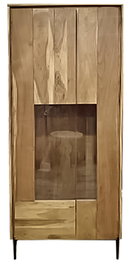 DKD Home Decor Vitrina de Acacia y Cristal Marrón 80x40x197