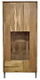 DKD Home Decor Vitrina de Acacia y Cristal Marrón 80x40x197