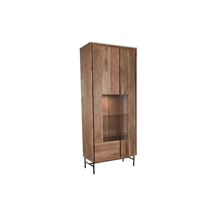 DKD Home Decor Vitrina de Acacia y Cristal Marrón 80x40x197 DKD Home Decor Vitrina de Acacia y Cristal Marrón 80x40x197