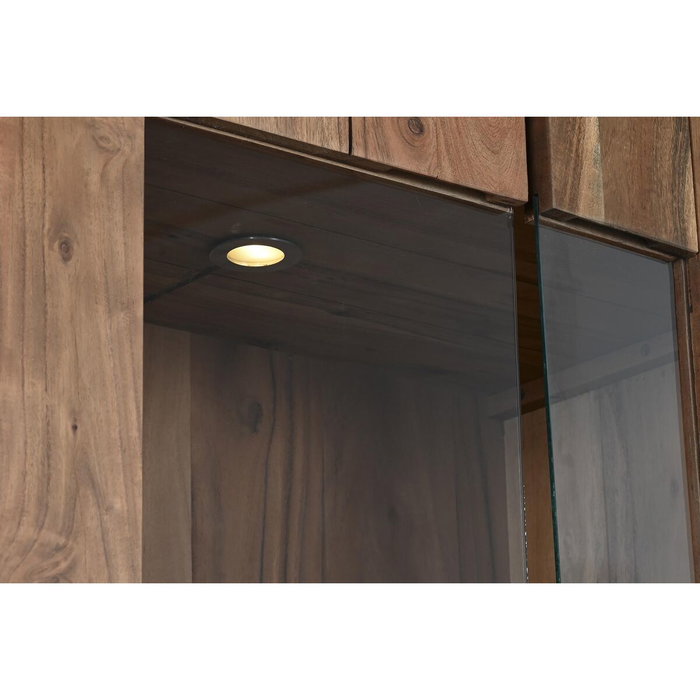 DKD Home Decor Vitrina de Acacia y Cristal Marrón 80x40x197 DKD Home Decor Vitrina de Acacia y Cristal Marrón 80x40x197