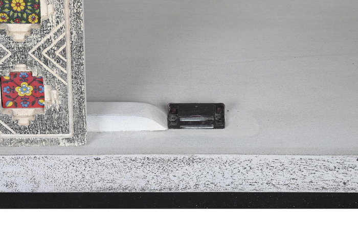 DKD Home Decor Armario Blanco Gris Mango Mango 38 x 150 x 90 cm