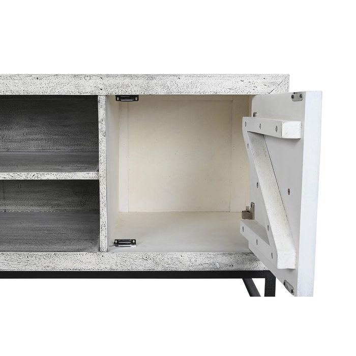 DKD Home Decor Mueble TV Mango y Cerámica Beige 130x40x56