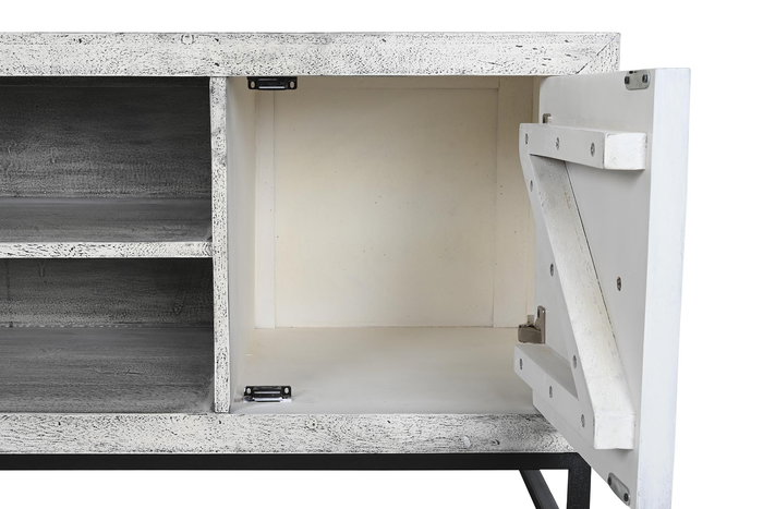 DKD Home Decor Mueble Tv Indio 130 x 56 x 40 cm Beige Gris