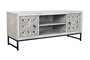 DKD Home Decor Mueble Tv Indio 130 x 56 x 40 cm Beige Gris