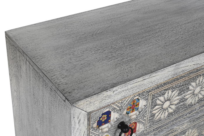 DKD Home Decor Cómoda Beige Gris 80 x 38 x 80 cm DKD Home Decor Cómoda Beige Gris 80 x 38 x 80 cm