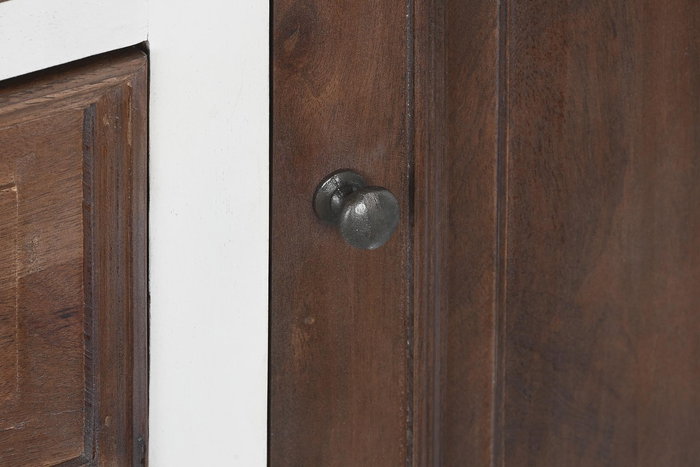 DKD Home Decor Buffet Tradicional Marron Oscuro Blanco 180 x 46 x 83 cm