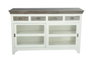 DKD Home Decor Buffet Mango y Cristal Gris y Blanco