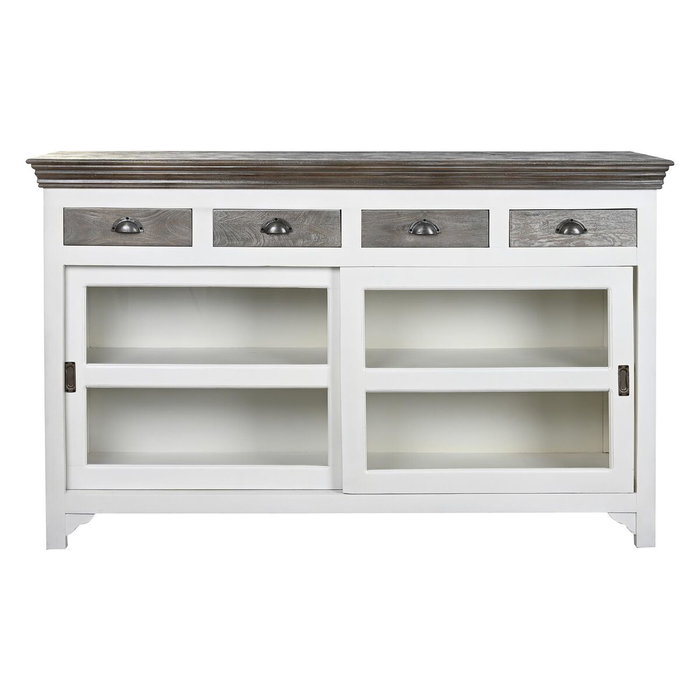 DKD Home Decor Buffet Mango y Cristal Gris y Blanco DKD Home Decor Buffet Mango y Cristal Gris y Blanco